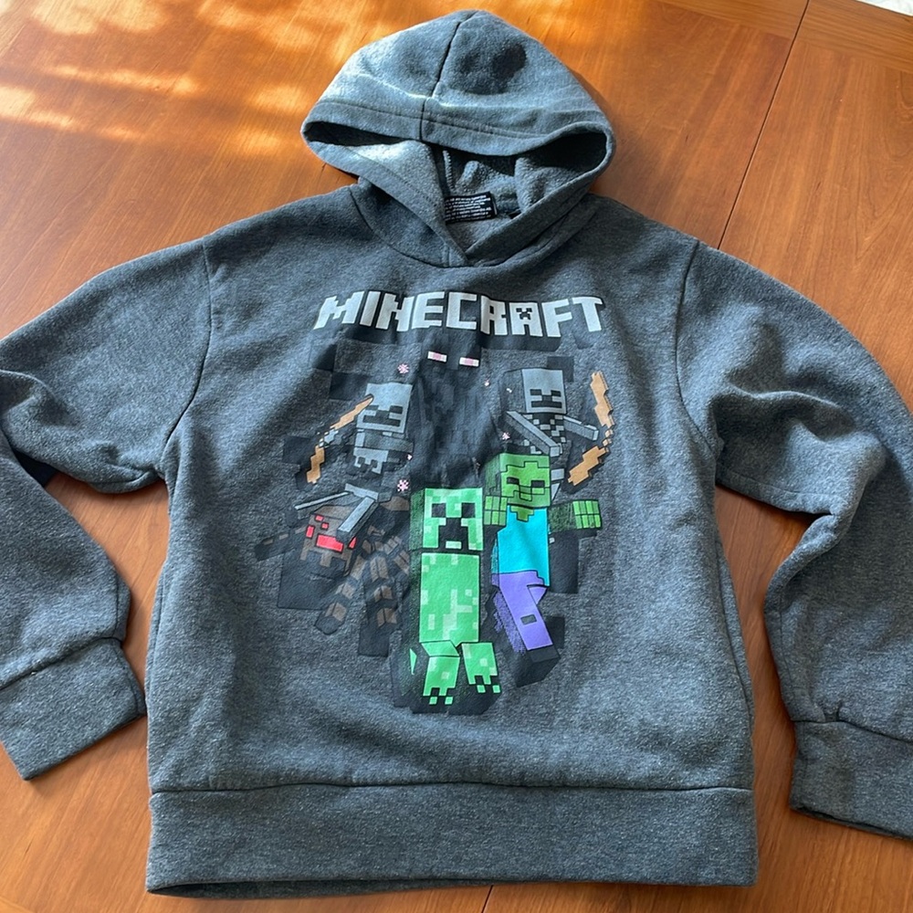 Minecraft hoodie sweatshirt size small (7/8)